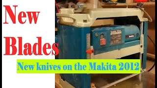 How to change the knives on a Makita 2012 Thickness Planer [upl. by Nnylyma]