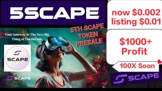 100X Gaming amp VR Coin presale 5scape 1000 Profits 🚀🚀🚀 ethereum bitcoin 100xaltcoins 5SCAPE [upl. by Enyal288]