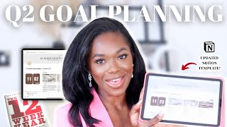 PLAN My 12Week Year With Me Updated Notion Template Q2 Goal Planning  Reset [upl. by Laven]