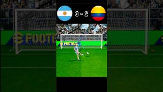 Argentina vs Colombia  Football match  Penalty shoot by efootball 🤗 realistic pes gaming 🤗 [upl. by Charlotte]