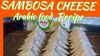 HOW TO MAKE SAMBOSA CHEESEmixed with ZAATAR and MINTArabic food recipe [upl. by Merton]