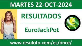 Resultado del sorteo EuroJackPot del martes 22 de octubre de 2024 [upl. by Bertilla]