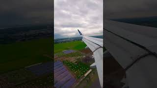 Landing at Schiphol Amstersdam airport from Paris airport amsterdam schiphol plane airbusa320 [upl. by Ecyrb]