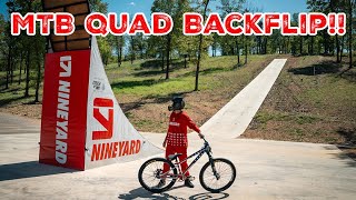 Worlds First Mountain Bike Quadruple Backflip [upl. by Noryb489]