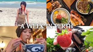 a week in perth australia  🇦🇺 what i ate  strawberry picking 🍓 fremantle market [upl. by Alby]