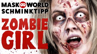 Zombie Makeup Tutorial  Schminktipp Zombie  Zombie Halloween Makeup [upl. by Otxilac87]