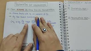 4 Preparation of Haloalkane from alkane by free radicals halogenation class 12 chapter10 neet jee [upl. by Anamor]