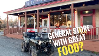 Cold Canadian Fall ATV Ride to General Store for Fish n Chips with my Dog [upl. by Ettelrats]