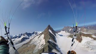 Paragliding Crossalps Fiesch Finsteraarhorn Berneroberland [upl. by Eiramnwad85]