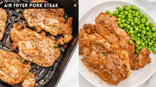 Air Fryer Pork Steak Recipe [upl. by Simmonds959]