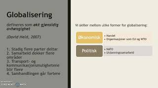 Globalisering definisjon og forklaring [upl. by Helmer]