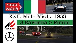 Mille Miglia 55  Stage 3Ravenna  Rimini  Mercedes 300 SLR  TvCam [upl. by Hajar]