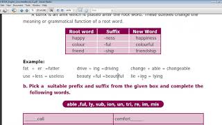 VIII 8th Std Vocabulary Prefix Suffix and Syllabification [upl. by Eilra]