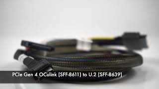 PCIe Gen 4 OCulink SFF 8611 to U 2 SFF 8639 Cable 150cm [upl. by Haseefan782]