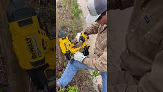 Dewalt cordless fence stapler dewalt fencing tools [upl. by Nnairahs]