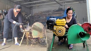 Banana slicer repair  Welding reinforcing machine base frameLybachtuyet86 [upl. by Aihcsrop]