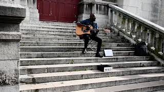 Street musician at Basilique du SacréCœur de Montmartre Paris [upl. by Yesteb]