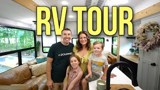 Tour Our FULLY REMODELED 5th Wheel for RV Living w a Family of 4 [upl. by Richara823]