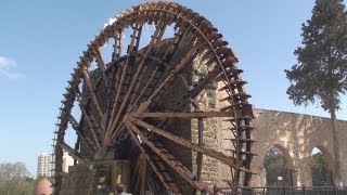 Waterwheel Norias of Hama نواعير حماة in Syria سوريا‎ [upl. by Pomfret]