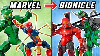 Turning LEGO 2024 Marvel Constraction Sets Into Bionicle MOCs [upl. by Andrea]