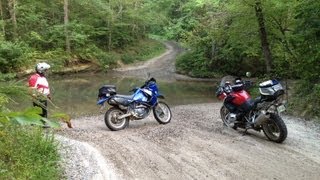 BMW R1200GS KLR650 Deep River Crossing [upl. by Brianna]