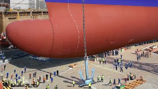 Crazy Process of Testing Brand New Container Ships Before Launching [upl. by Bricker]