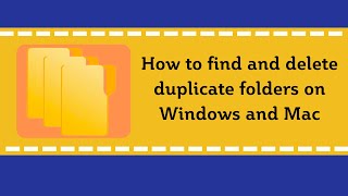 How to find and delete duplicate folders on Windows and Mac 2024 [upl. by Akemihs]