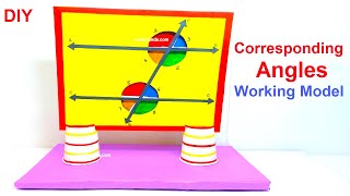 corresponding angles model working model for BEd and Teachers  diy  TLM  craftpiller howtofunda [upl. by Ciel]