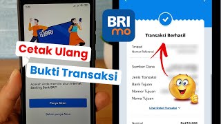 Cara Cetak Ulang Bukti Transaksi di BRImo [upl. by Lamont]