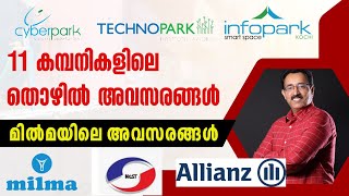 TECHNOPARK INFOPARK amp CYBERPARK COMPANIES HIRINGMILMA RECRUITMENTCAREER PATHWAYDrBRIJESH JOHN [upl. by Hummel65]