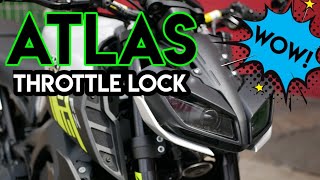 Atlas Motorcycle Throttle Lock  Cruise control [upl. by Anoirtac849]