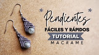 🔰 Cómo hacer PENDIENTES de MACRAME paso a paso fáciles y rápidos  DIY Easy Macrame Earrings 24 [upl. by Leunamme]