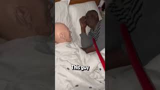 Scaring his dad while sleeping prank [upl. by Sewel]