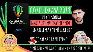 CORELDRAW 19 YIL SONRA MAC SÜRÜMÜ ÇIKTI  Tüm Yenilikleriyle CorelDraw Graphics Suite 2019 [upl. by Arraik]