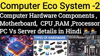 Computer Eco System Part 2  Computer Hardware  Motherboard PC vs Server details explained in Hindi [upl. by Ingar]