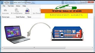 TEST ASSOCIATE IN OMICRON  How to connected omicron with laptop  how to communicated with omicron [upl. by Aciretehs]