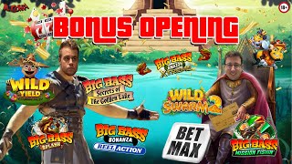 BIG BASS BONUS OPENING a BET MAX🎁  WILD YIELD amp WILD SWARM 2  🎰 COBRA SLOT ONLINE [upl. by Enwahs]