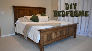 How To Build A Rustic Farmhouse Bedframe Out Of Construction Lumber [upl. by Airlee778]