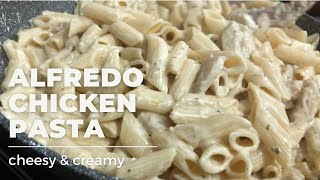 Chicken Alfredo Pasta Creamy Alfredo Sauce Pasta 4K [upl. by Arrad]