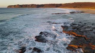 Dudley Beach NSW Australia Drone Photography Surfers and Scenery [upl. by Enaoj]