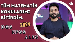 TÜM KONULARI BİTİRDİM 2024 DGS KPSS ALES [upl. by Eiclehc]