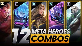 PERFECT COMBOS OF THE TOP 12 META HEROES  MLBB [upl. by Flita264]