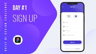 UI Design Challenge  Daily UI 001  SignUp Design [upl. by Nareik48]