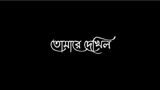 Tomare dekhilo porano voria❤️  Habib  Nancy  lyrics  তোমারে দেখিলো পরানো ভরিয়া  black screen [upl. by Eneg59]