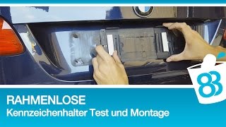 Rahmenlose Kennzeichenhalter Test und Montage  Kennzeichen wechseln  Nummernschild wechseln [upl. by Rufe94]