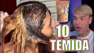 DESCOLORINDO CABELO PRETO AZULADO COM PÓ DESCOLORANTE CARE LISS E OX DE 40 VOLUMES [upl. by Ivonne]