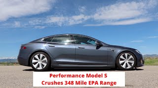 Performance Model S Crushes 348 Mile EPA Range [upl. by Ethe]