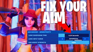 THIS FORTNITE SETTING FIXED MY AIM New Fortnite Controller Settings [upl. by Yekcin338]