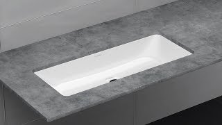 Undercounter washbasin installation  CONO CENTRO and SILENIO  KALDEWEI [upl. by Crispas]