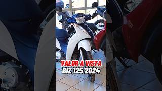 Valor Atualizado da Biz 125 modelo 2024  motos Honda biz branca com azulbiz125 honda motos [upl. by Dalis946]